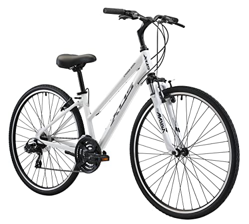 XDS Women's Cross 200 21-Speed Step-Through Hybrid Bicycle White