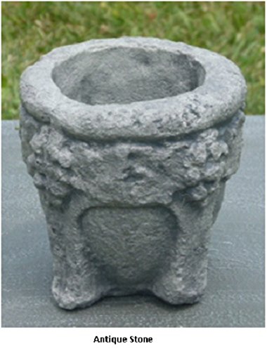 CC Outdoor Living Set of 2 Antique Stone Finished Decorative Urn Planters 37" Gray
