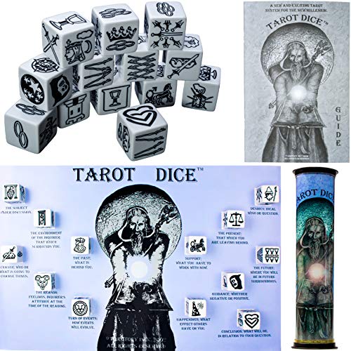 Hengulus Finely Etched Tarot Dice Fortune Telling Game Set