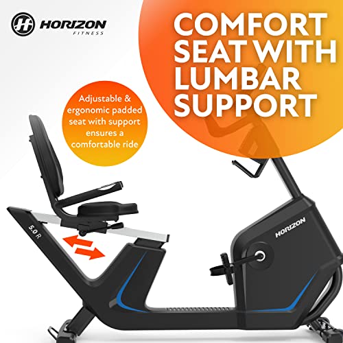 Horizon Fitness 5.0R Recumbent Bike Black