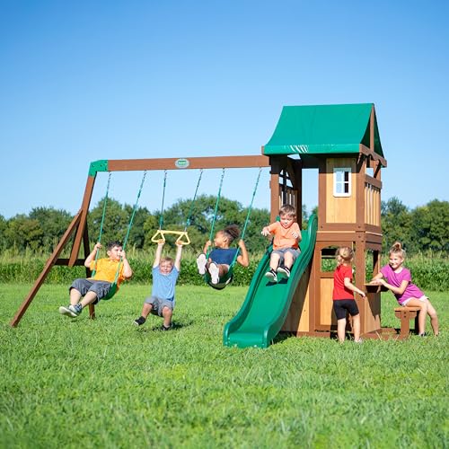 Backyard Discovery Lakewood Swing Set White