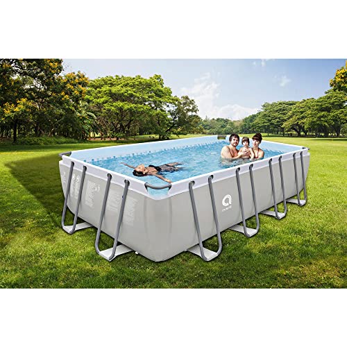 JLeisure Avenli Above Ground Rectangular Swimming Pool Gray
