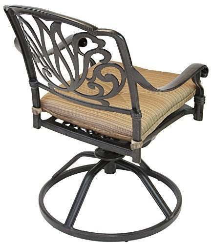 theWorldofpatio Elizabeth Cast Aluminum 9-Piece Dining Set 44"x84" Antique Bronze