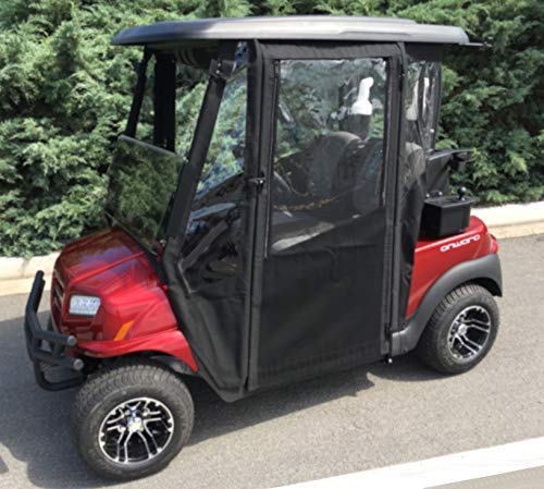 DOORWORKS GOLF CART ENCLOSURES Yamaha Drive & Drive 2 G29 Golf Cart Cover Jet Black Sunbrella