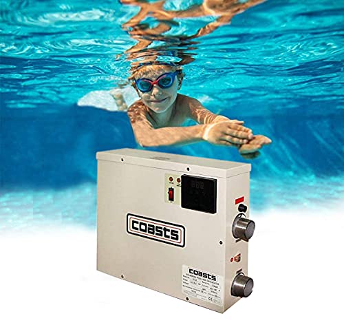 AYCHLG Mini Swimming Pool Heater Thermostat 65000Btu/Hr 240V Gold