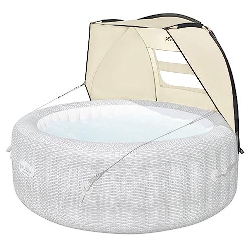 Bestway SaluSpa Sun Shade Canopy with Honolulu Inflatable Hot Tub Honolulu