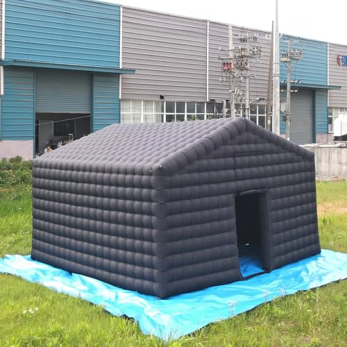 EJIA Black Inflatable Nightclub Party Tent 20FT with 950W Blower