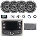 Enrock Marine Infinity PRV-315.2 Bluetooth AM/FM/WB Radio Receiver with 4x 6.5" Gray Speakers