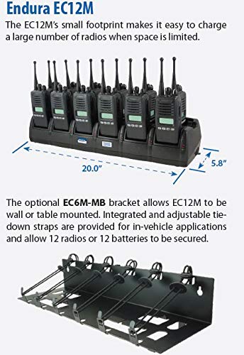 Sandown Wireless Premium Dual Chemistry 12-Bay Mobile Li-Ion/Li-Po Radio Battery Charger