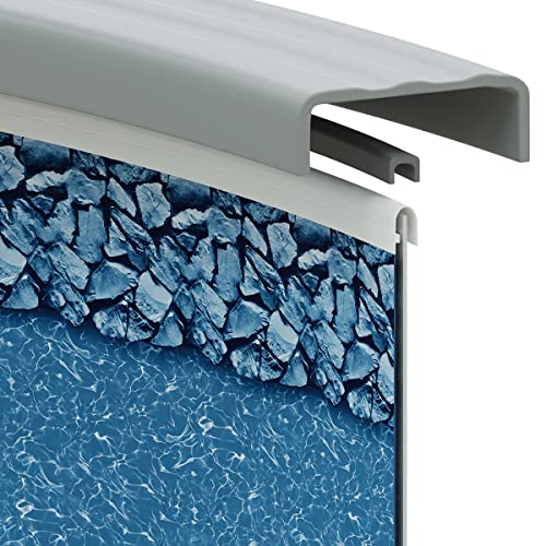 Pureline 18 x 33 Foot Oval Dual Bead Above Ground Pool Liner 54" Wall Aqua Marble Heavy Gauge