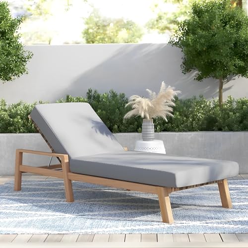 Posh Pollen Maui Patio Chaise Lounge Chair Grey