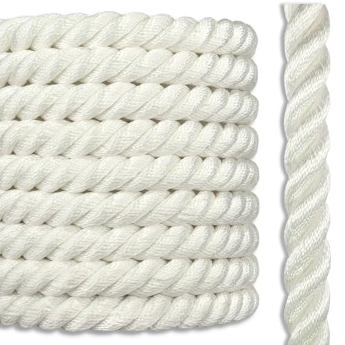 Right Rope Twisted 100% Nylon Anchor Line 1 1/4 inch x 300 feet White