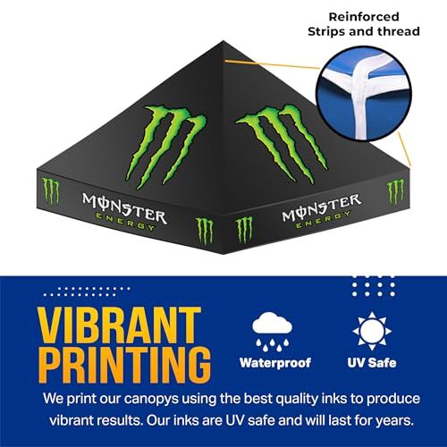Dot4Dot Custom Canopy with Logo for 10x10 Pop Up Tent Heavy Duty Canopy + Frame + Backwall