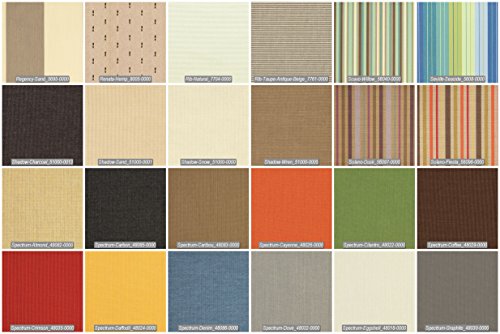 TeakStation Sunbrella Fabric Cushions for Love Seat, 2 Lounge Chairs & Ottoman - Ramled