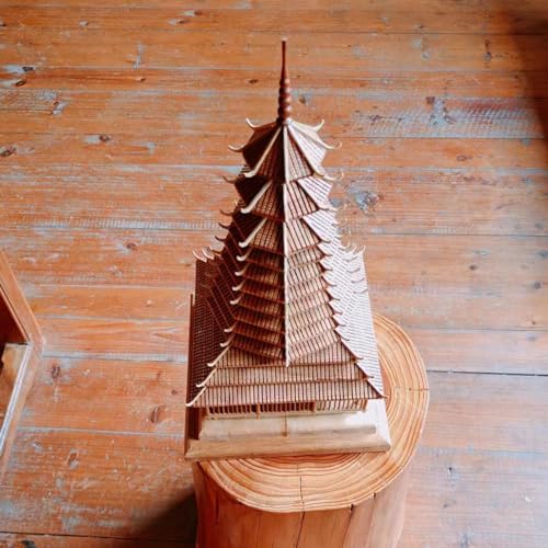 Okjew Octagonal Drum-Tower Pure Wood Model