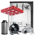 TopoLite Complete Hydroponic Grow Tent Kit with 1800W LED Light and 6" Carbon Filter 60"x60"x80