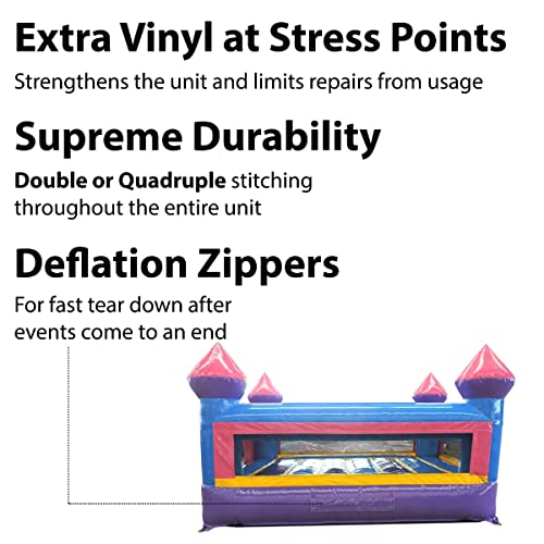 TentandTable Inflatable Bounce House Commercial Grade 12' x 8' x 8' Classic Pink