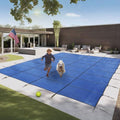 Freetime Fun Rectangle Pool Safety Cover Triple Stitched Mesh 16 YR Warranty Blue