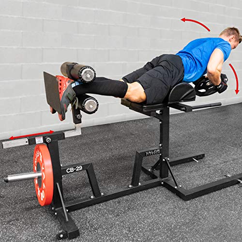 Valor Fitness Glute Ham Developer Machine Adjustable GHD Black