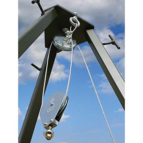 Texas Hunter Products EZ Lift Tripod Wildlife and Deer Feeder 300lb Capacity Hunter Green
