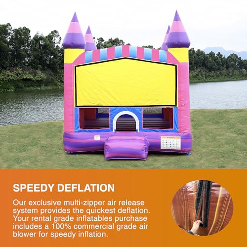 JumpOrange Commercial Inflatable Cotton Candy Bounce House 13'x13' Pink