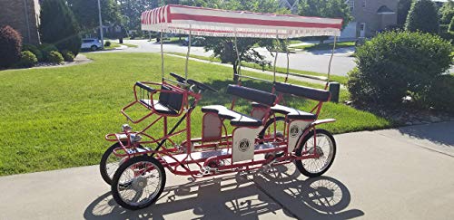 Beach Surrey Company Double Bench Surrey Bike Red