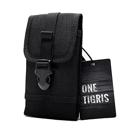 OneTigris MOLLE Phone Pouch for 4.7" - 5.5" Phones Black - 1000D Nylon