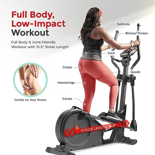 Sunny Health & Fitness Elliptical Cross Trainer Exercise Machine Black