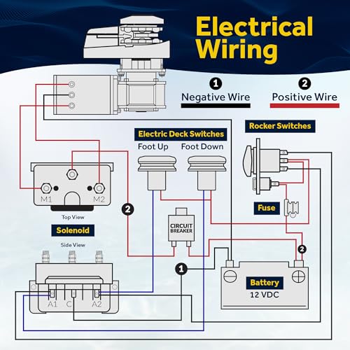 Five Oceans Vertical Windlass Kit 1000W 12V DC Silver/Black