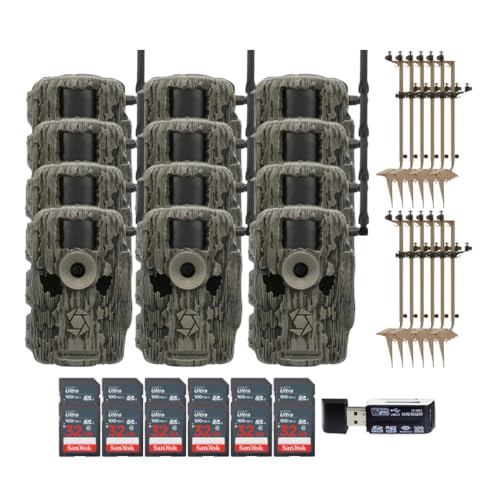 Stealth Cam 36MP Fusion Max Cellular Trail Camera 2-Pack with Mounting Post, 32GB Memory Card & Card Reader Bundle