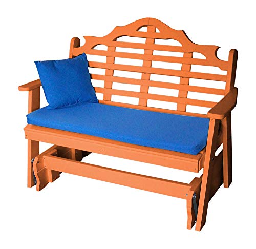 A & L Furniture Co. Marlboro Recycled Plastic 5ft Glider Chair Al Orange