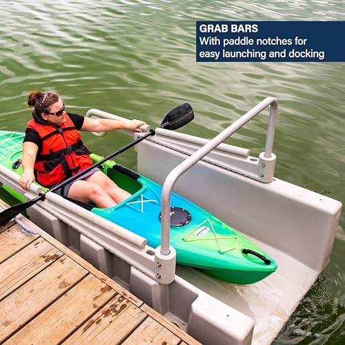 YAKport Kayak Launch Station for Low-Profile Floating Docks Tan