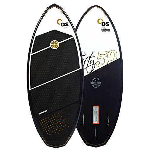 Driftsun Fifty50 Wakesurf Board Carbon Fiber Skim Style Black