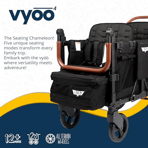 Keenz VYOO Stroller Wagon with Canopy Black