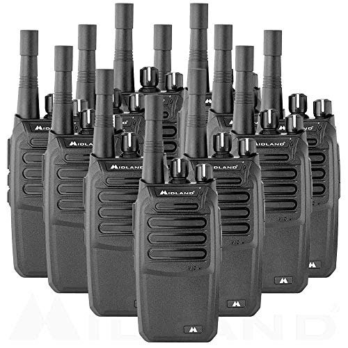 Midland BR200 Two-Way Business Band Radio Bundle Black (Pack of 12)