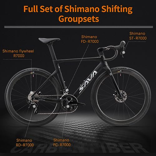 SAVADECK Carbon Road Bike T800 Shimano 105 R7000 22-Speed White