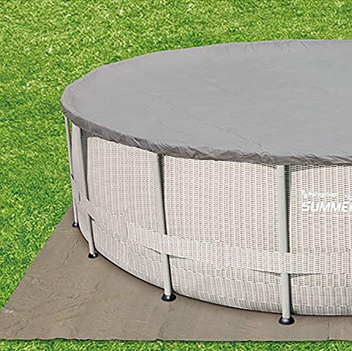 Summer Waves 20ft x 48in Above Ground Swimming Pool Set with Ladder & Cover Gray