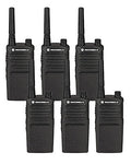 Motorola Solutions 6 Pack RMU2040 Two Way Radio Walkie Talkies Black