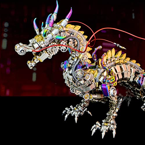 ModelForgeX DIY Mechanical Dragon Model Kit 3D 50cm Metal Punk 2030+ PCS Multicolor