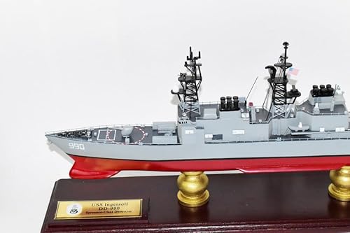 Squadron Nostalgia LLC USS Ingersoll DD-990 Spruance Class Destroyer Scale Model Mahogany