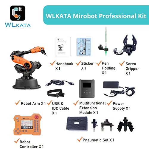 wlkata Mirobot 6DoF Mini Industrial Robotic Arm Professional Kit Orange