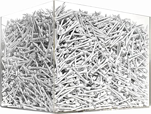 GOLF BALL DIVERS Biodegradable White Wood Golf Tees 3 1/4 inch