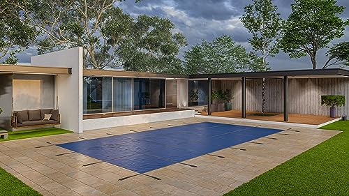 WaterWarden Inground Pool Safety Cover 25' x 45' Blue Mesh
