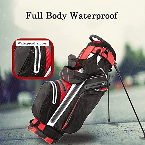 OEIPSMK Waterproof Durable Golf Stand Bag 6-Way Dividers 7 Pockets A