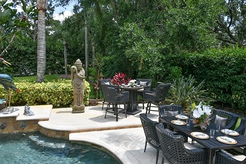 Bridgeton Moore Monterey Outdoor Pub Patio Bar Dining Set of 5 Black
