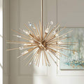 Possini Euro Design Janae Antique Gold Sputnik Chandelier 12-Light Gold