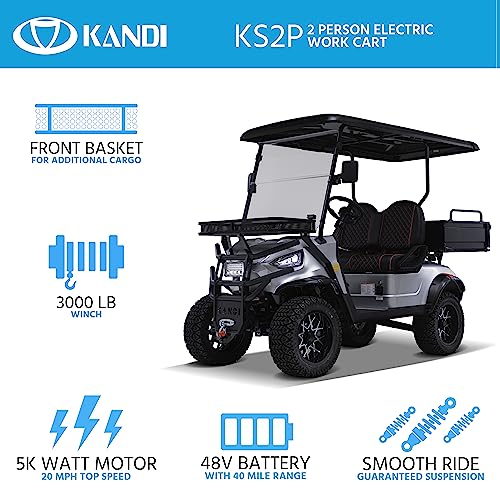 Kandi America Electric Cart with 5,000-Watt Motor Red