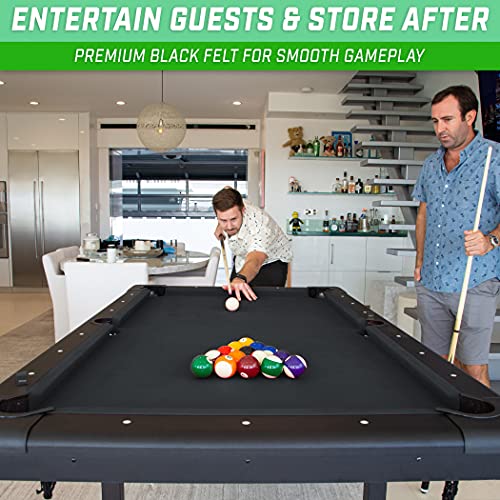 GoSports 7 ft Billiards Table - Portable Pool Table - BLACK