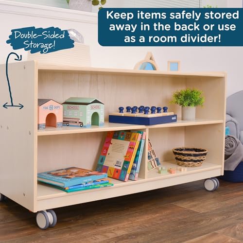 Angeles Double-Sided Storage Bookshelves Wooden