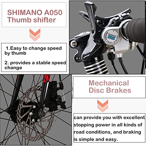 EUROBIKE XC550 Road Bike 21 Speed Women's Bicycle Disc Brake 700C Commuter Bike 54cm-32 Spoke